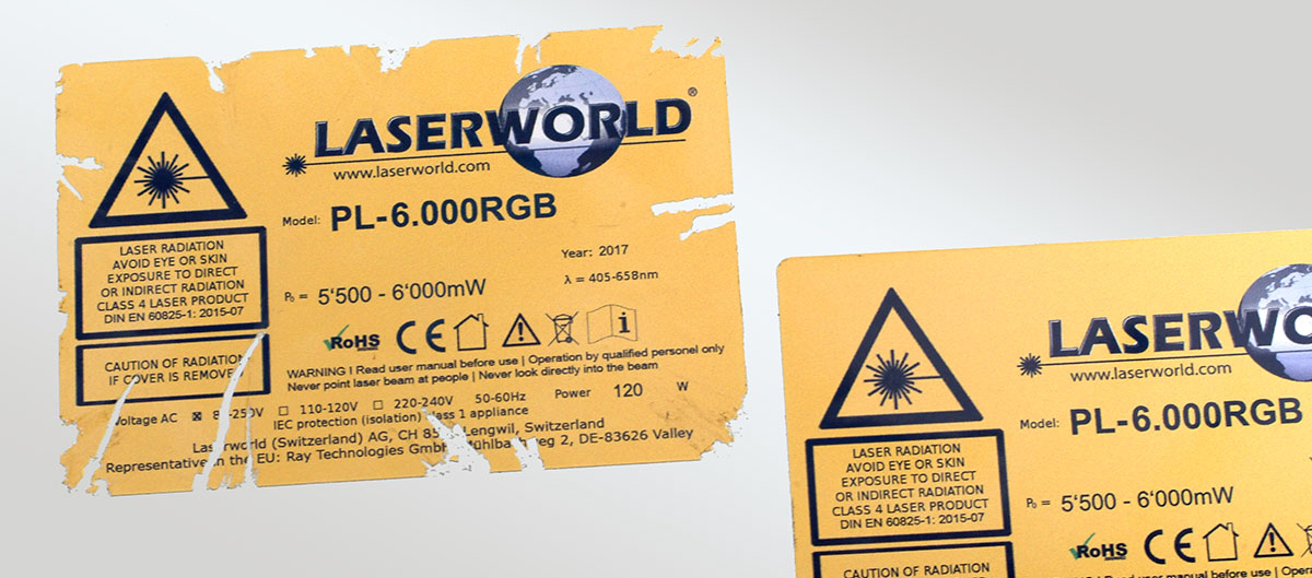 manipulationssichere Aufkleber drucken