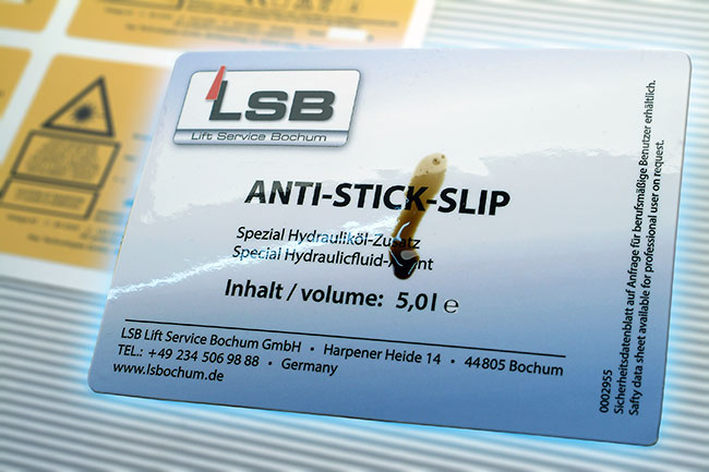 kratzfester Maschinenaufkleber, chemikalienresistenter Aufkleber