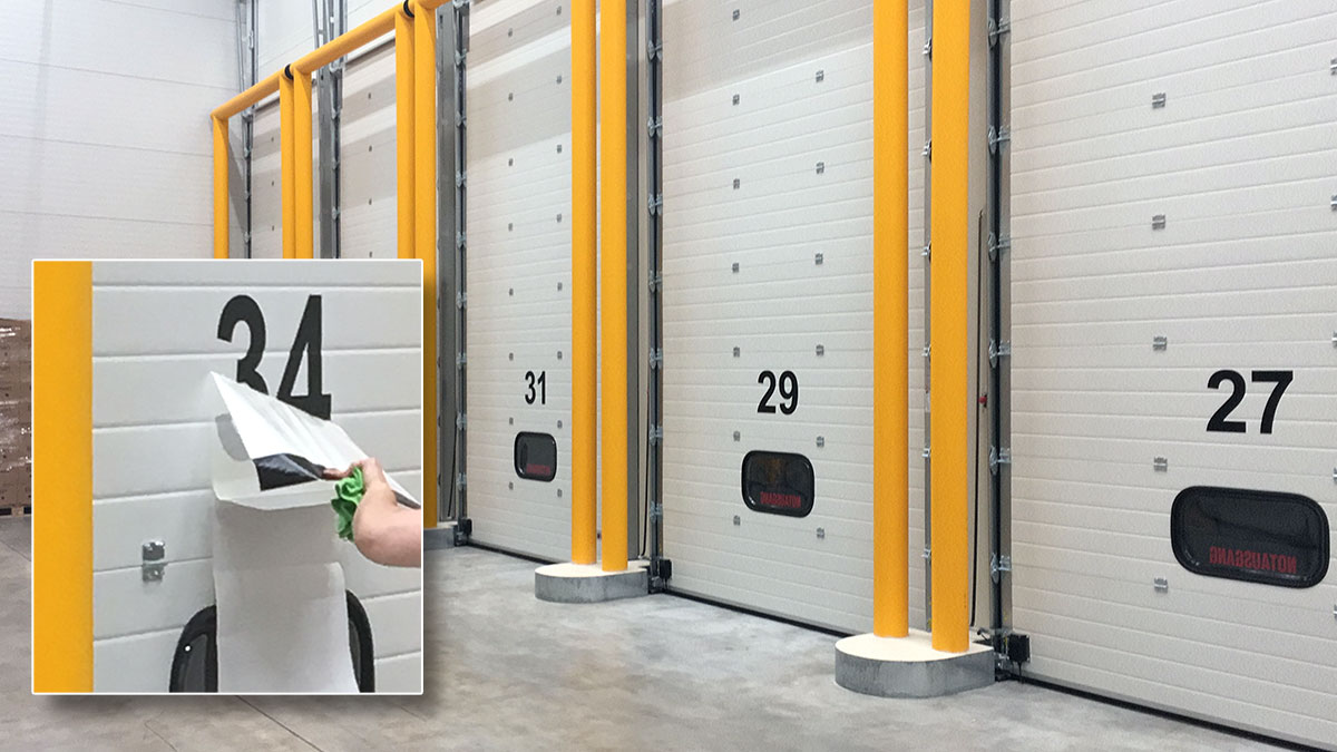 nummerierte Aufkleber Folienplotts